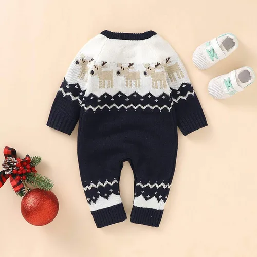 Miniatura 5 de Mameluco de Navidad de una pieza para bebés, niños y niñas, suéter de reno, ropa de festival de vacaciones