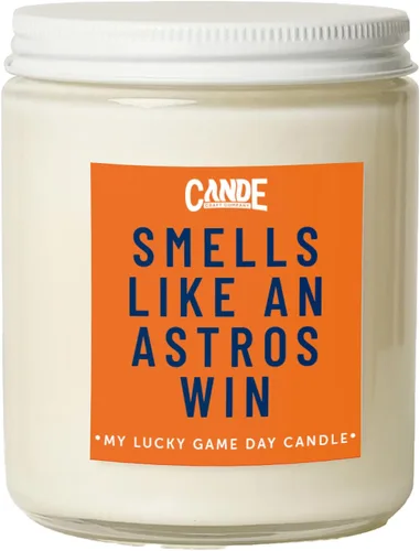 Vela "Huele Como una Victoria de los Astros" – Fragancia de Flor de Cactus – Combustión de Larga Duración – Esencial para el Día del Juego y Regalo