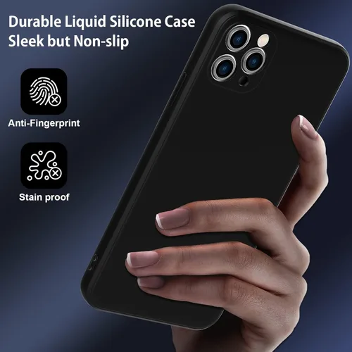 Miniatura 4 de Funda para Samsung Galaxy S22 Ultra, funda delgada de silicona líquida, a prueba de golpes, funda delgada para Samsung Galaxy S22 Ultra, funda Negro