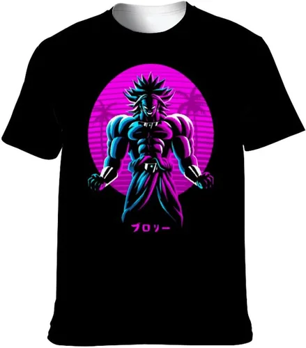 Miniatura 6 de Saiyajin Broly - Camisetas casuales para hombre, manga corta, unisex, cuello redondo, camisetas para jóvenes y adultos