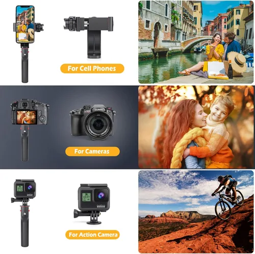 Miniatura 7 de Zeadio Plataforma de jaula de video para smartphone, estuche de vlogging para hacer películas, estabilizador de teléfono, soporte de trípode