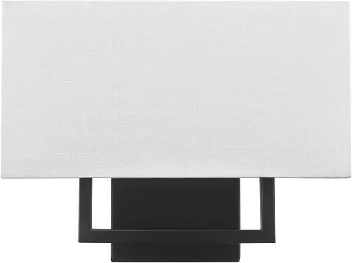 Miniatura 18 de Globe Electric 65000043 Lámpara de pared de 1 luz enchufable o cableada, negro mate, pantalla de tela blanca, brazo oscilante, cable de 1.8 metros