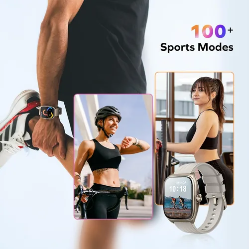 Miniatura 4 de MOMAX Reloj inteligente para mujeres y hombres, pantalla AMOLED de 1.85 pulgadas y llamada Bluetooth, rastreador de actividad física con más de 100