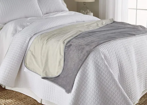 Miniatura 3 de Manta 100 % impermeable, sedosa, suave,para perros, gatos y personas, L Buff/Dove