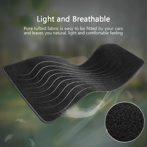 Miniatura 7 de Alfombrillas compatibles con Honda Civic Coupe 2012-2015, 4 alfombras delanteras de nailon negro para protección de suelo interior IKON MOTORSPORTS