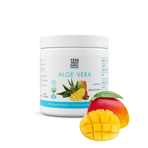 Miniatura 21 de Yes You Can! Mezcla de bebida en polvo de aloe vera, refuerzo de hidratación infundido con extracto de aloe vera orgánico puro, deliciosos sabores