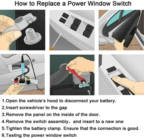 Miniatura 6 de Reemplazo del interruptor de la ventana eléctrica del lado del conductor, cerradura de puerta y espejo para Chevrolet Silverado 2007-2014 2007-2014