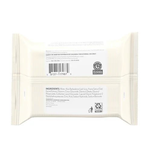 Miniatura 9 de Aveeno Baby Toallitas para manos y cara sin fragancia con extracto de avena y aloe, toallitas limpiadoras e hidratantes para pieles sensibles, sin