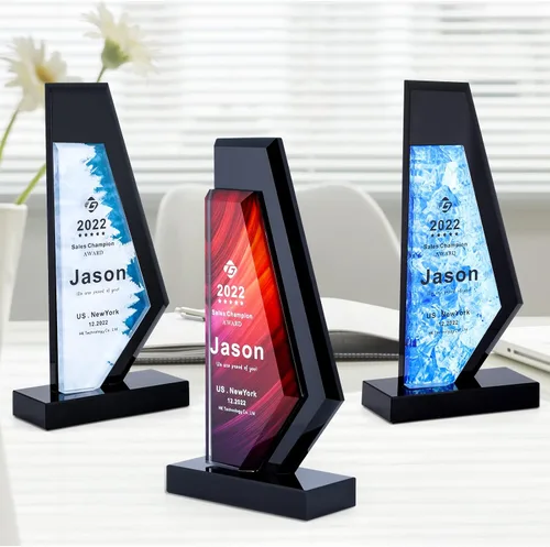 Miniatura 13 de Trofeos personalizados personalizados premio grabado Crystal Oscar Trofeo para empleados Estudiantes Empresa deportiva Reunión anual Alabanza Pastor