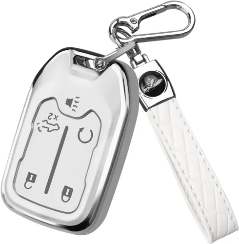 Miniatura 8 de QBUC Funda para llavero Chevy, funda para llavero para Chevy Suburban Tahoe, GMC, Sierra, Acadia, Terrain, Silverado, protector de llavero para 1500