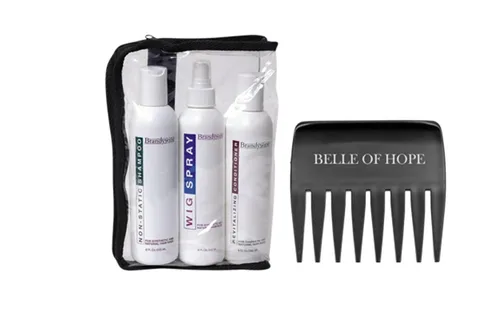 Miniatura 7 de Brandywine Productos para el cuidado del cabello sintético y humano (champú de 8 onzas, spray de cond. y peluca)