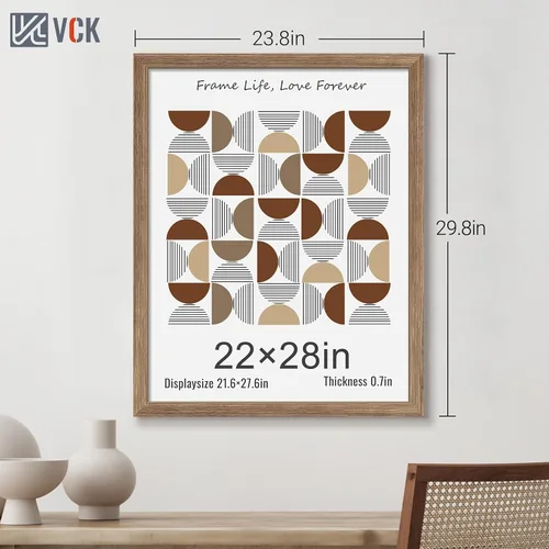 Miniatura 242 de VCK Marcos para póster de madera maciza de 22.375 x 34 pulgadas, marco de fotos A1 negro con montaje en pared, paquete de 3