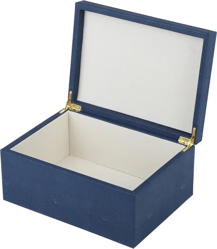 Miniatura 16 de HofferRuffer Caja decorativa de piel sintética, caja de recuerdos de estructura de madera grande, organizador de accesorios, organizador de joyas