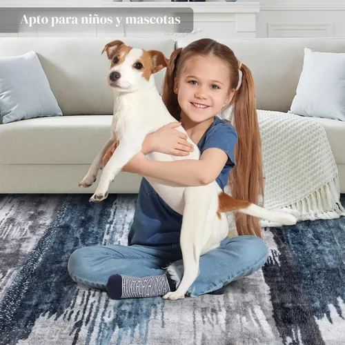 Miniatura 7 de Ciicool Alfombra de pasillo lavable de 2 x 6, alfombra moderna abstracta para pasillo, antideslizante, delgada, ligera, con estampado gris marino