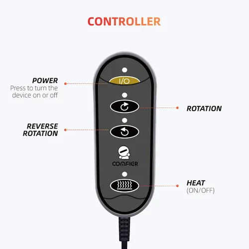 Miniatura 7 de Masajeador Calentador de Pies COMFIER, Regalos para Mujeres, Hombres, Masajeador Shiatsu de Pies con Calor, Almohadilla Eléctrica de Calor