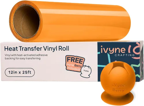 Miniatura 7 de iVyne, Rollo de vinilo de transferencia de calor, láminas de vinilo termotransferibles para Cricut, vinilo de prensa de calor para camisetas, gorras