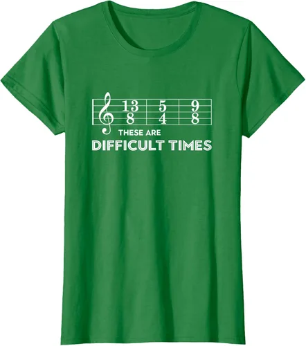 Miniatura 32 de Musician - Camiseta con texto en inglés "These are Difficult Times", talla S