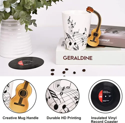 Miniatura 3 de Maustic Taza de guitarra, regalos de guitarra para guitarristas, regalos para profesores de música, regalo de cumpleaños de Navidad para amantes
