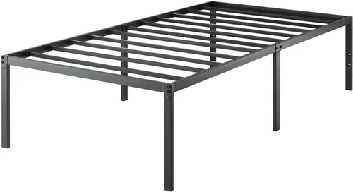 Miniatura 7 de SHA CERLIN Base de cama de plataforma de tamaño individual resistente, cabecera autofija, no necesita somier, base de colchón, sin ruido, fácil