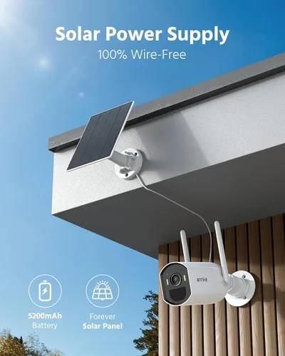 Miniatura 3 de ANNKE Cámara de Seguridad Solar Inalámbrica de 5MP para Exteriores, Sistema de Vigilancia Doméstica, Kit de 4 canales y 2 cámaras tipo bala 4MP 2K