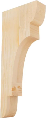 Miniatura 37 de Ekena Millwork COR04X12X12NEB00RWR 4 pulgadas de ancho x 12 pulgadas de profundidad x 12 pulgadas de alto New Brighton Rough Sawn Corbel, cedro rojo