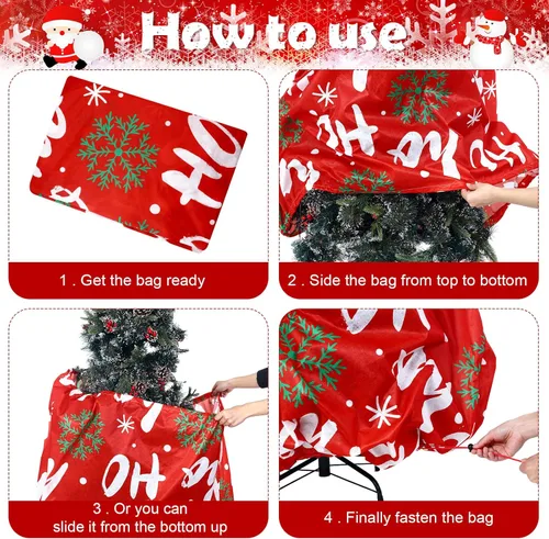 Miniatura 3 de Bolsa de almacenamiento grande para árbol de Navidad con cordón para árboles de 7.5 pies, cubiertas para contenedores verticales a prueba de polvo