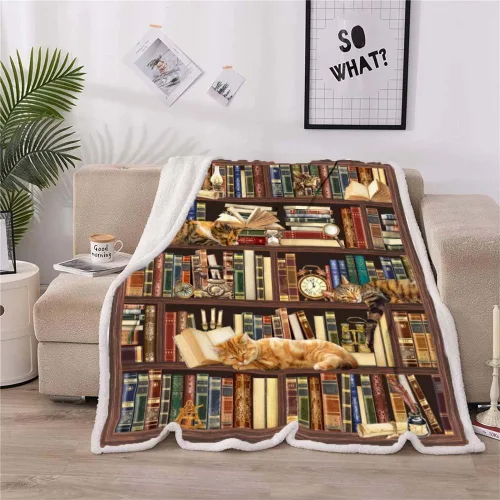 Miniatura 4 de Manta de lectura, regalos para amantes de los libros, regalos para mujeres amantes de los libros, manta de regalos de bibliotecario, ideas
