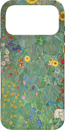Miniatura 21 de iPhone 14 Plus Flower Garden Klimt Pintura Arte Floral Verde Cubierta Teléfono Funda