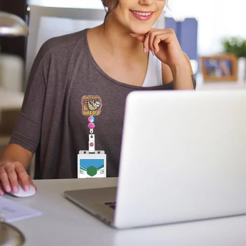 Miniatura 6 de Carrete de insignia para enfermera, lindo soporte retráctil con clip de identificación para enfermera, accesorios para el trabajo, divertidos