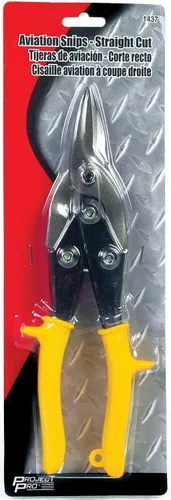 Miniatura 2 de Performance Tool Tijeras de hojalata de aviación de acero aleado tratado térmicamente 1437 con asas de agarre de seguridad de plástico, alicates