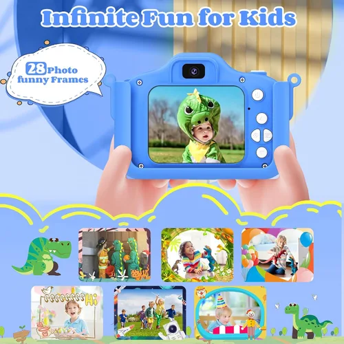 Miniatura 4 de Cámara para niños de 3 a 8 años para niñas y niños, cámara de 48MP con doble lente 1080P para niños pequeños, videocámara digital para niños