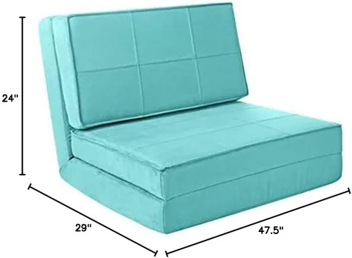 Urban Lifestyle Ultra Suede - Silla abatible convertible, color verde azulado