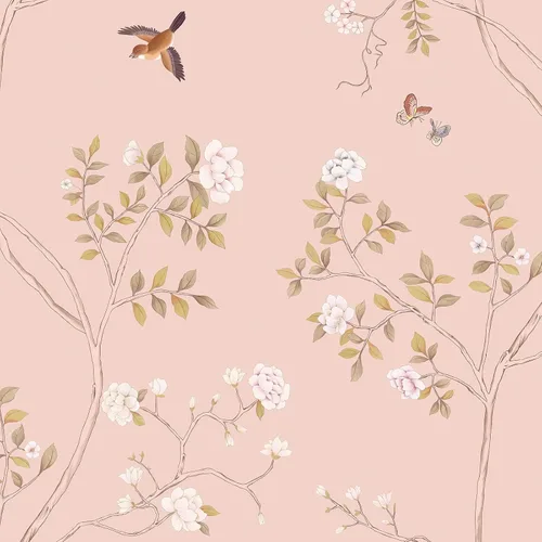 Hopepak Papel tapiz de color rosa para despegar y pegar, papel de contacto floral, autoadhesivo, extraíble, para dormitorio, baño, decoración de