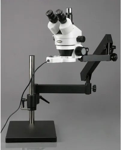 Miniatura 3 de AmScope SM-7TZ-FRL Professional trinocular zoom microscopio estéreo, WH10 X Oculares, 3,5 x -90 X Zoom de Ampliación, 0.7 x -4.5 X lente, 8 W