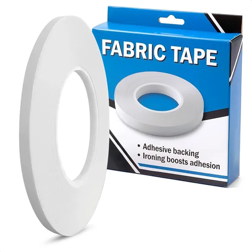 Miniatura 11 de Cinta de dobladillo sin coser sin planchado para el hogar, 0.4 pulgadas x 60 yardas, cinta acrílica transparente ultra fina de doble cara para ropa