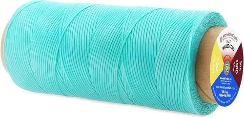 Miniatura 31 de Mandala Crafts Hilo encerado plano de 24 colores surtidos para costura de cuero, 55 x 24 yardas, hilo de poliéster 150D 0.031 in para cueros