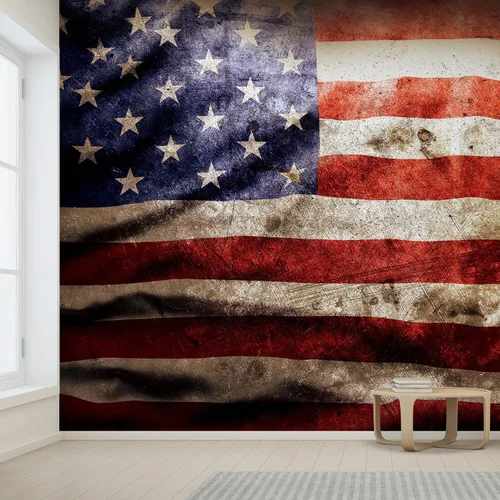 Miniatura 2 de wall26 - Primer plano de la bandera americana Grunge - Mural de pared extraíble autoadhesivo grande - 100x144 pulgadas Obra de arte - D430