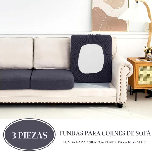 Miniatura 3 de LA MEACK - Fundas para cojines de sofá, funda para cojín de asiento, funda elástica para sofá, fundas separadas para sofá seccional, protector