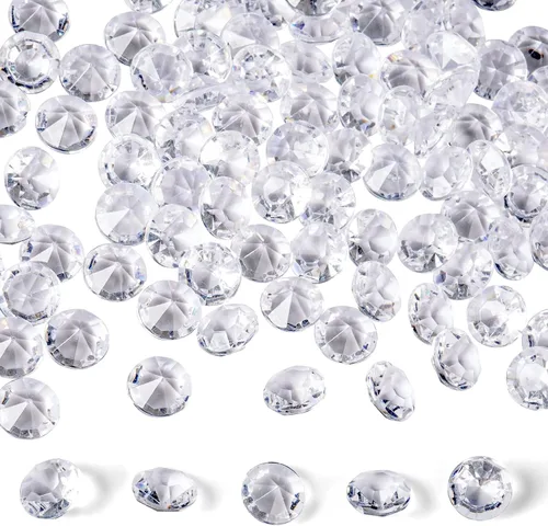 Diamantes acrílicos, 1000 piedras preciosas de cristal transparente de 0.394 pulgadas para decoración de bodas, fiestas, cumpleaños, despedidas de