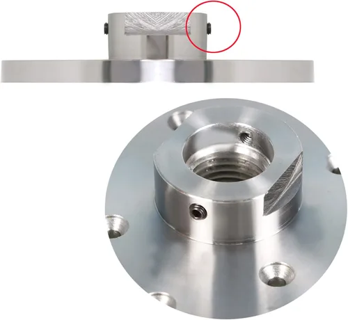 Miniatura 3 de kimllier Placa frontal de torno de acero de 6 pulgadas, placa frontal de torno de madera, apta para husillo de 1-1/4 pulgadas x RH 8Tpi con juego