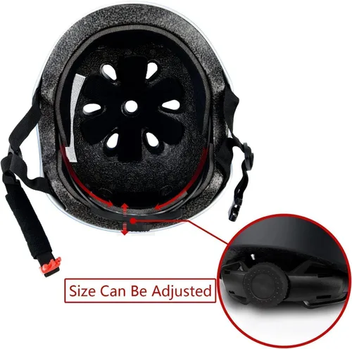 Miniatura 4 de Juego de casco de bicicleta para niños, certificado por la CPSC con rodilleras, coderas, muñequeras, casco ajustable para edades de 3-5-8-15 años