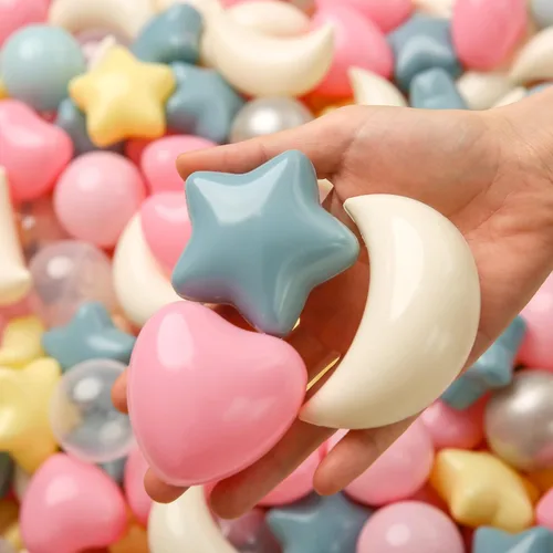 Miniatura 6 de TRENDPLAY Juego de Pelotas para Piscina de Pelotas Star Ball: Mezcla Vibrante de Formas - 50 100 200 500 Mezcla de Formas de Estrellas y Luna