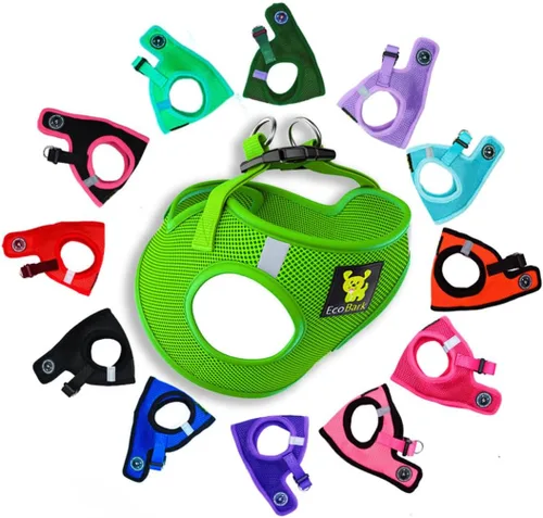 Miniatura 29 de EcoBark Arnés para perro – Arneses ecológicos para perros XXS, XS y pequeños – Chaleco de cuerpo pequeño reflectante y ajustable – Arnés de malla