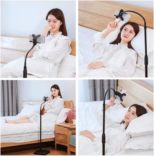 Miniatura 4 de Soporte para teléfono para cama, soporte de suelo ajustable, soporte de teléfono, soporte para selfie Stick Live Broadcast Bed Watching Tv Dramatic