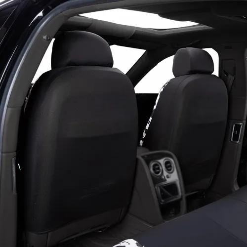 Miniatura 3 de Flying Banner - Fundas de asiento de automóvil para asiento delantero y trasero, piel sintética, a prueba de agua, fibra de carbono