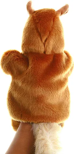 Miniatura 4 de Marionetas de mano de felpa, ardilla, juguetes de marionetas de animales de peluche para juego imaginativo de cuentos, regalos para niños, marrón