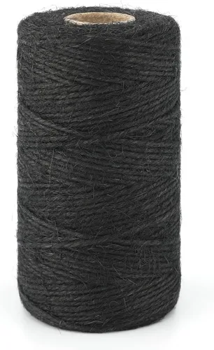 Miniatura 14 de JijAcraft Cuerda de yute de 328 pies, cuerda de cáñamo natural de 0.079 pulgadas de color para envolver regalos, 3 capas marrón para plantas Marrón