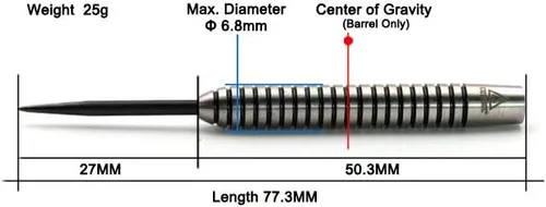 Miniatura 2 de CUESOUL Dardos de punta de acero de tungsteno - Barriles precisos 18 19 21 24 gramos Estuche de lujo de 0.88 oz