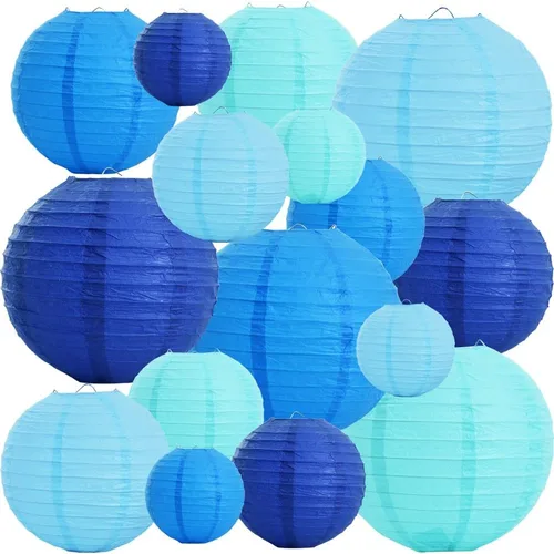 Miniatura 11 de BEISHIDA Faroles de Papel Blancos de 12 Pulgadas Decorativos Chinos/Japoneses Colgantes Redondos de Papel Lámparas para Cumpleaños, Bodas, Navidad