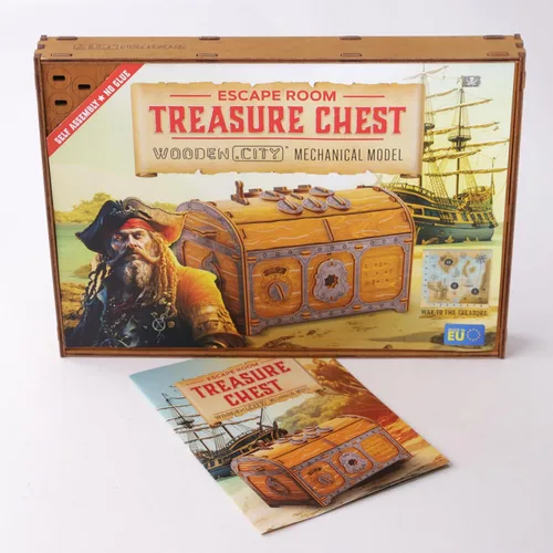 Miniatura 9 de WOODEN.CITY Caja de rompecabezas cofre del tesoro para adultos – Rompecabezas de madera 3D, caja de misterio, juego de escape y acertijo cerebral